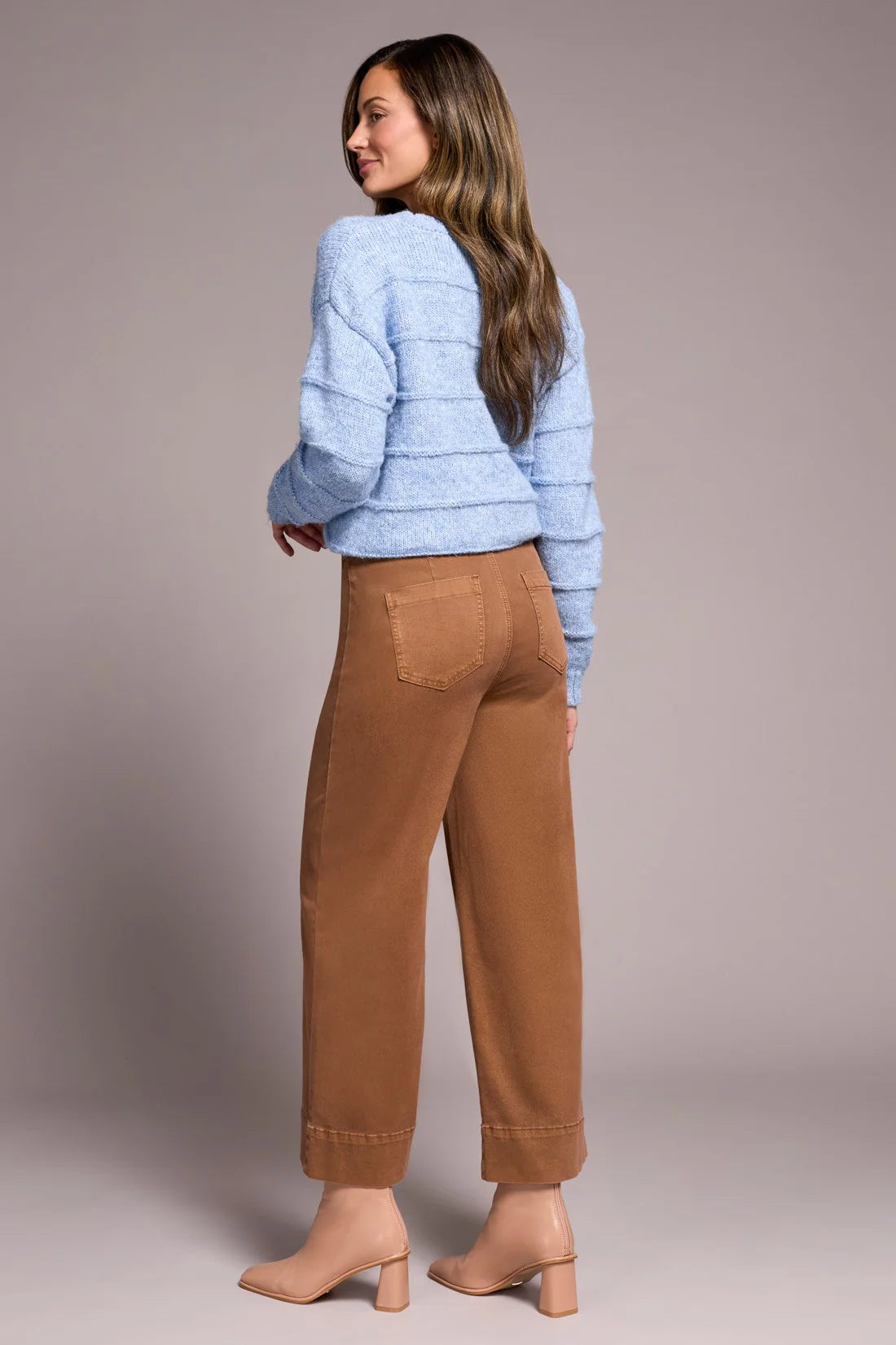 Tribal Stretch High Rise Palazzo Pants Walnut