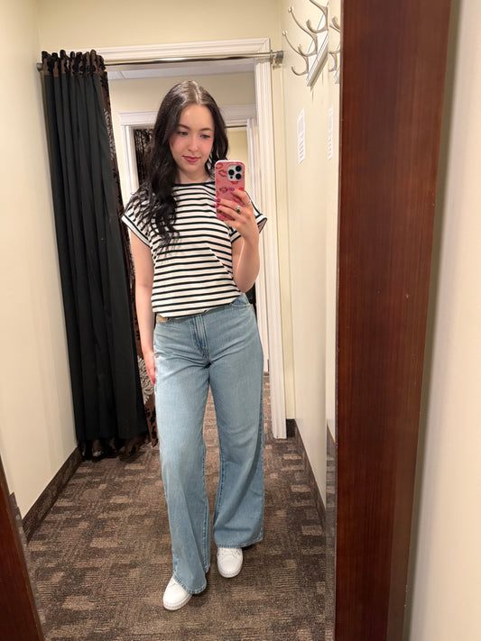 Soya Concept Rina Stripe Tee Navy