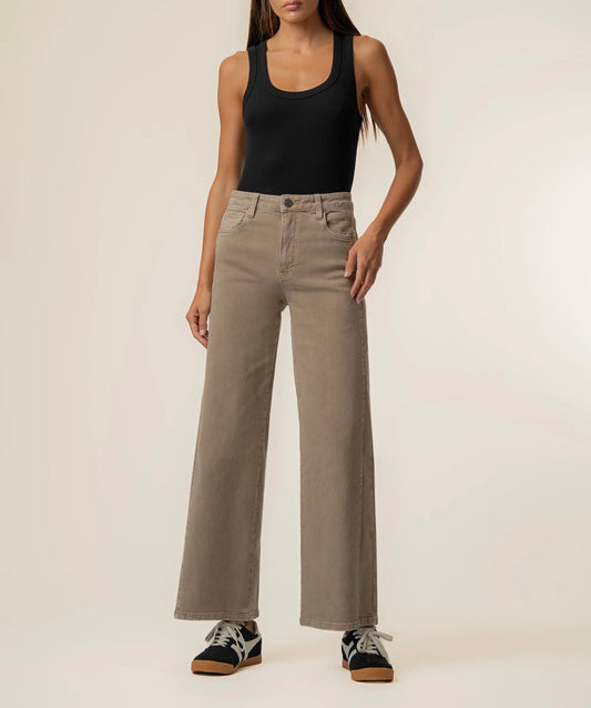 Kut Meg High Rise Wide Leg Jeans Milk Tea