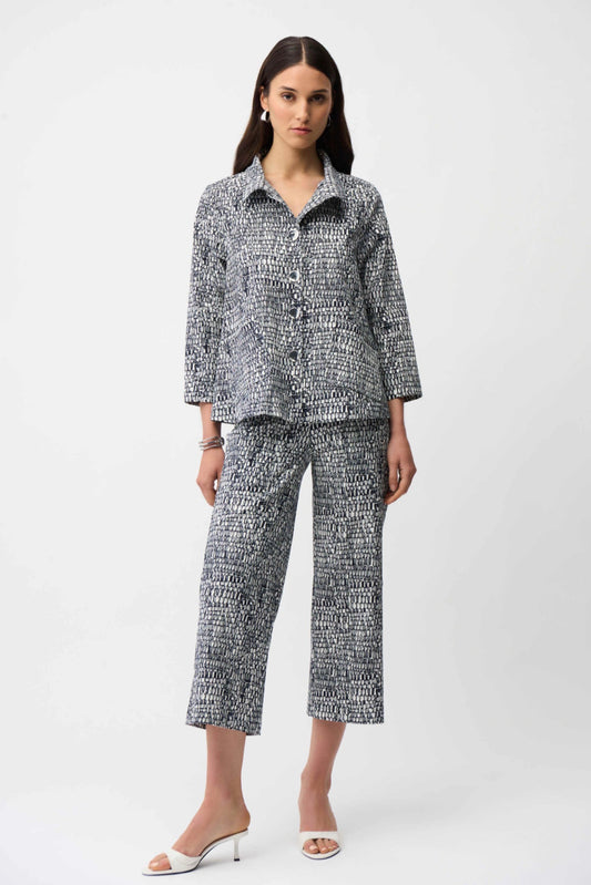 Joseph Ribkoff Millennium Abstract Print Trapeze Jacket 261003