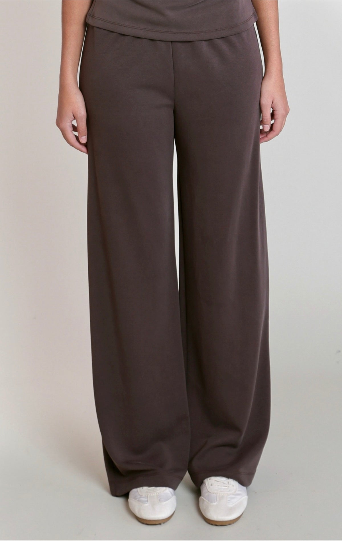 Dex Soft Wide Leg Pants Brown