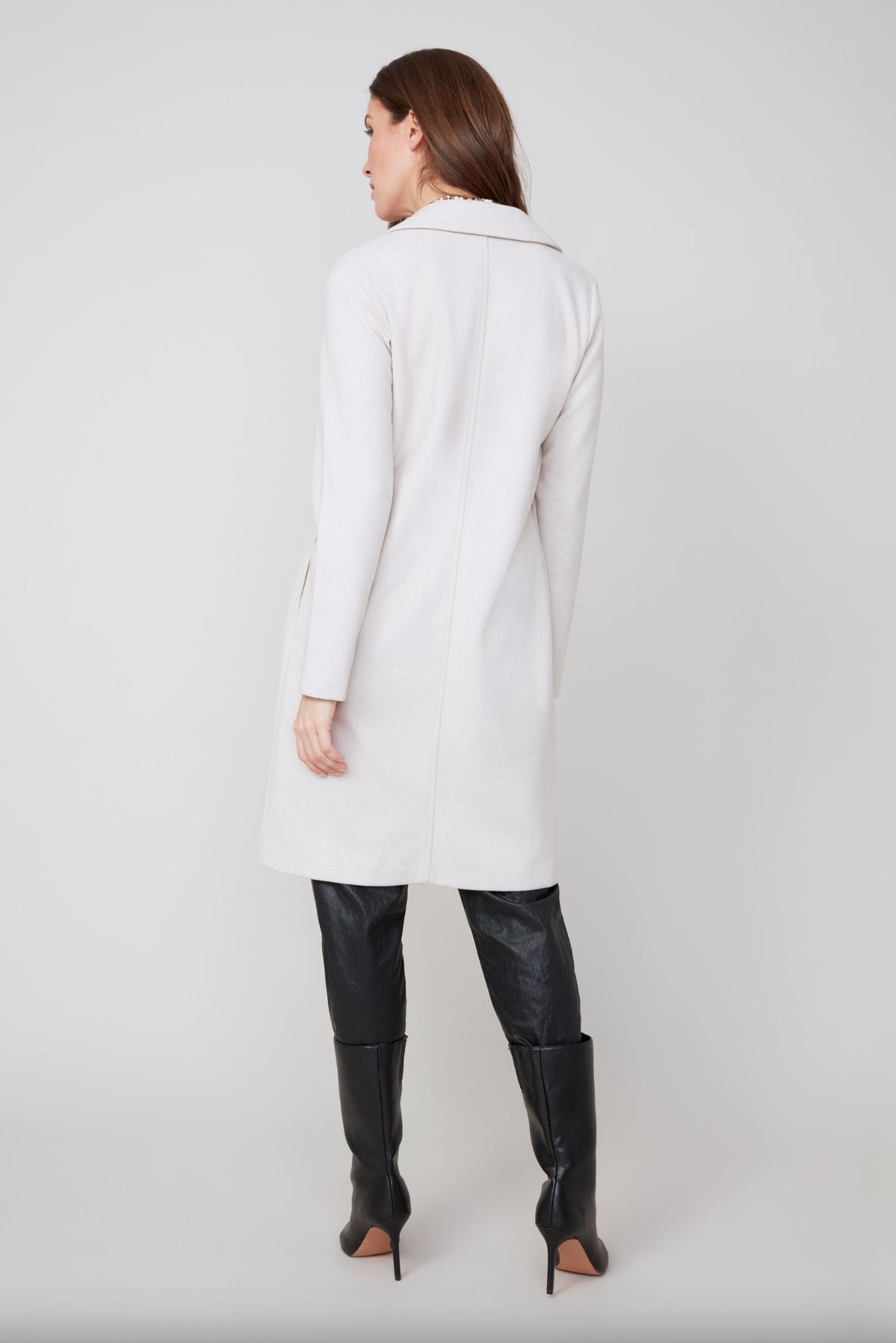 Renuar Long Collared Coat Oatmeal