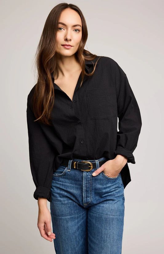 Gentle Fawn Callahan Button Down Shirt Black