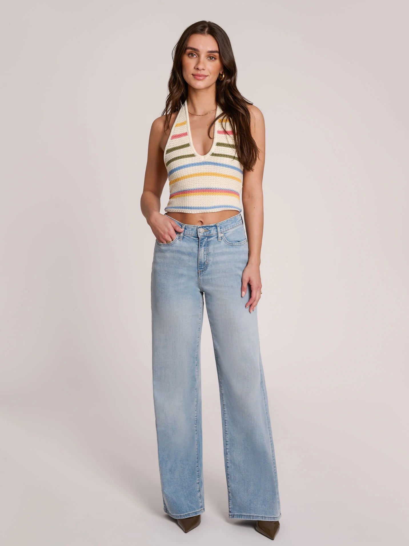 LILY WIDE LEG JEANS / BEGONIA