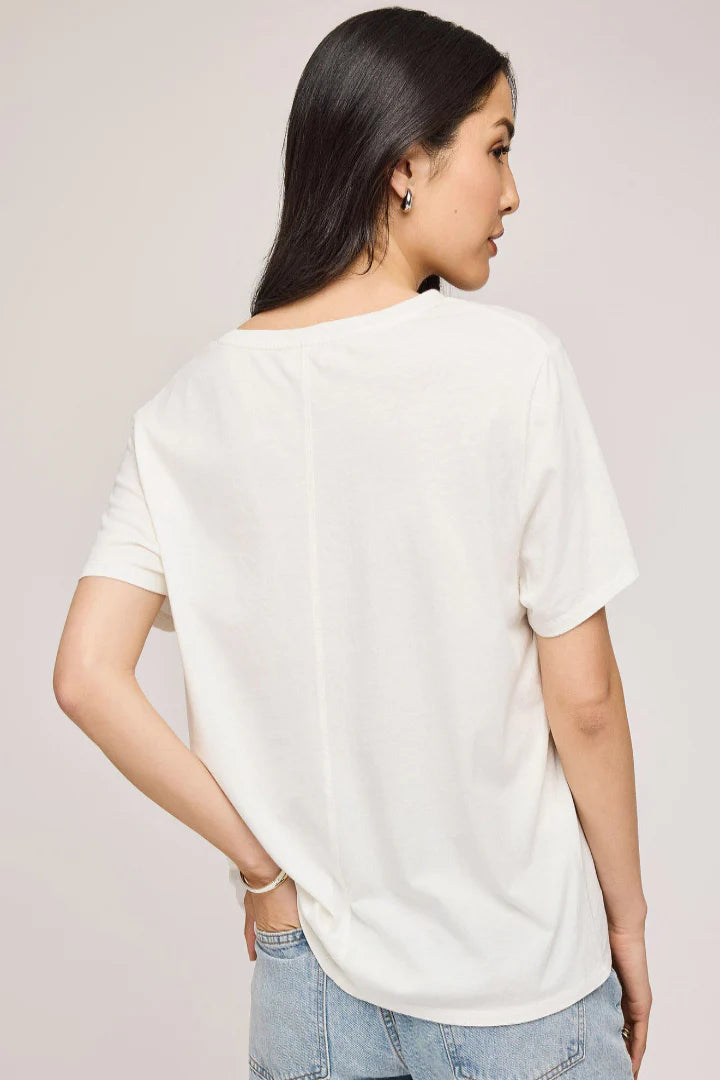 Gentle Fawn Jennifer V-Neck Tee White