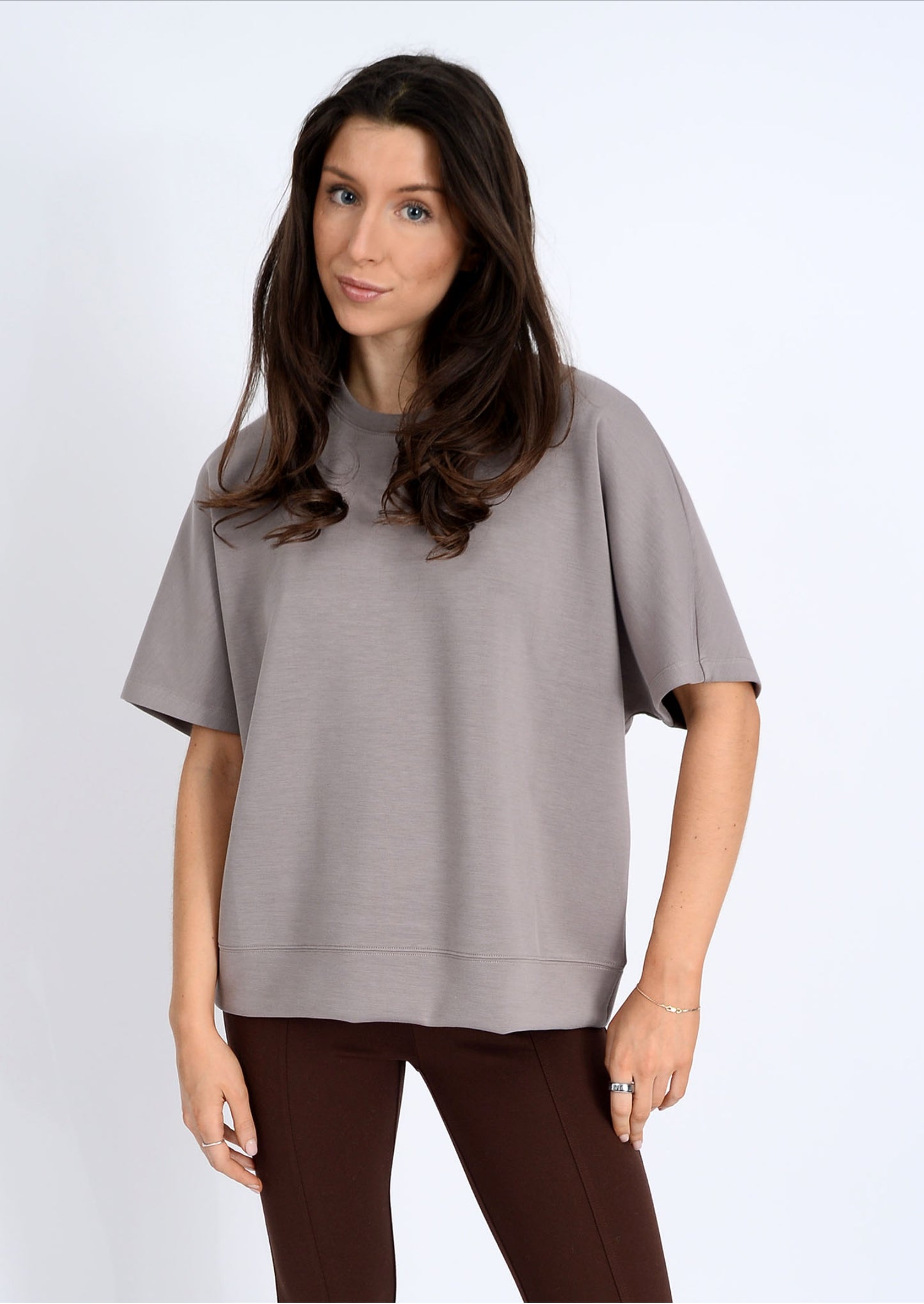 RD Style Paloma Soft Knit Tee Fog