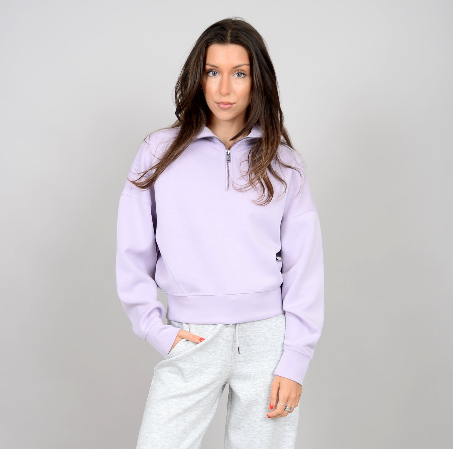 RD Style Mailyn Quarter Zip Lavender