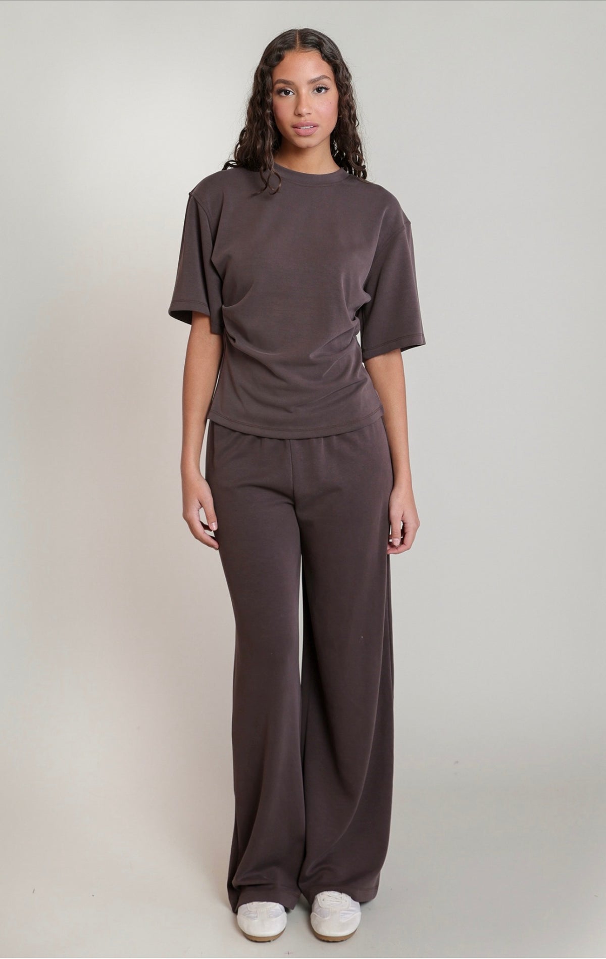 Dex Soft Wide Leg Pants Brown