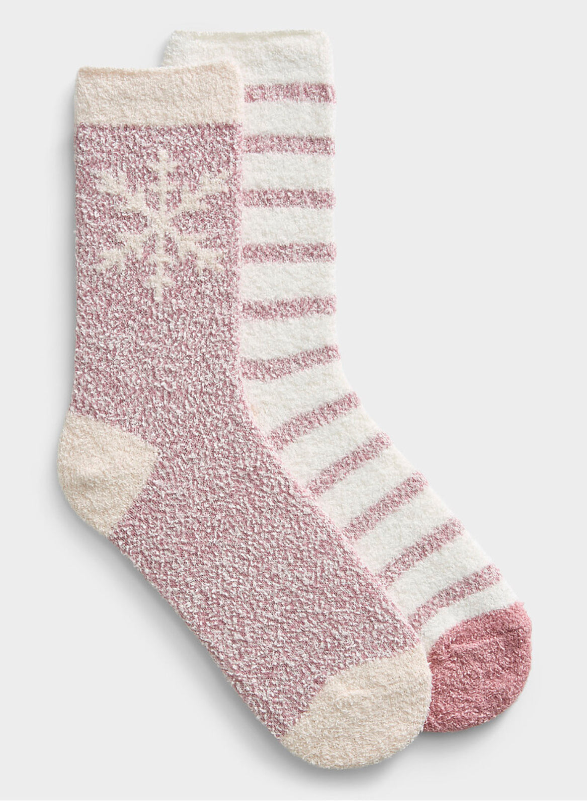 Lemon Snowflake/Stripe 2Pk Socks