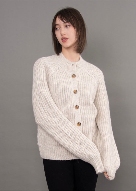 RD Style Amaryllis Button Front Cardigan Light Sand