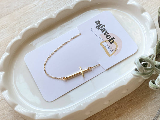 Agaveh Girl The Faith Necklace Gold