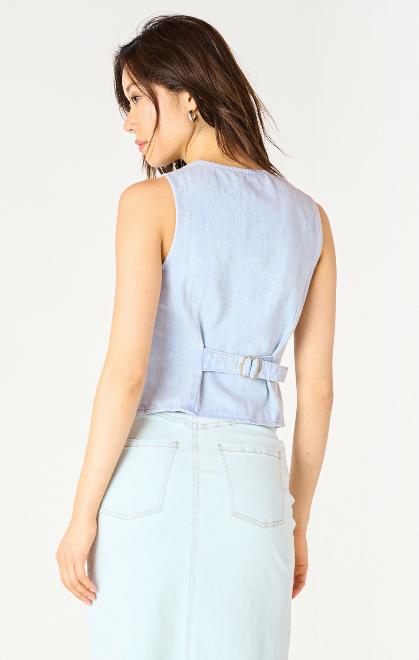 Dex Cropped Denim Vest