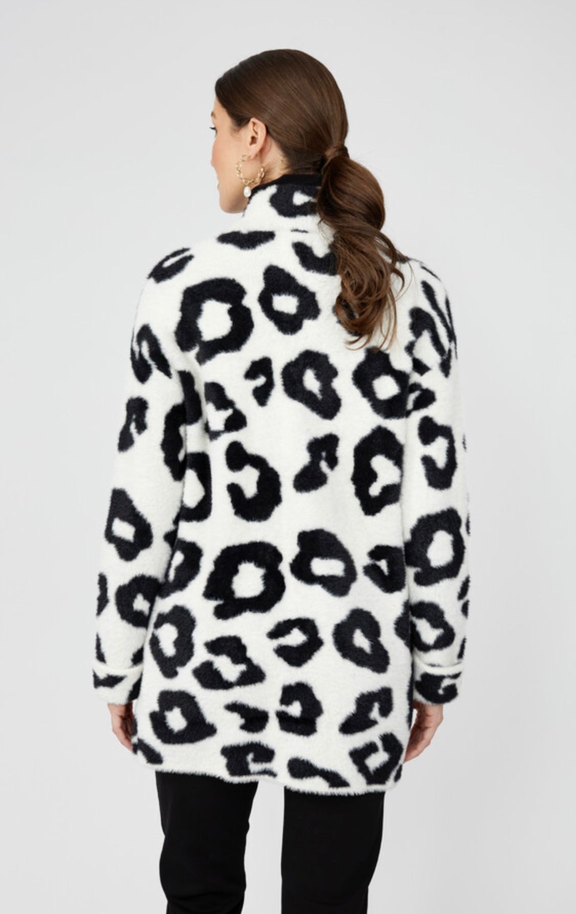 Animal Print High-neck Top Style 253723