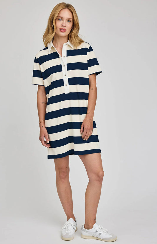 Gentle Fawn Colbie Dress Navy Stripe