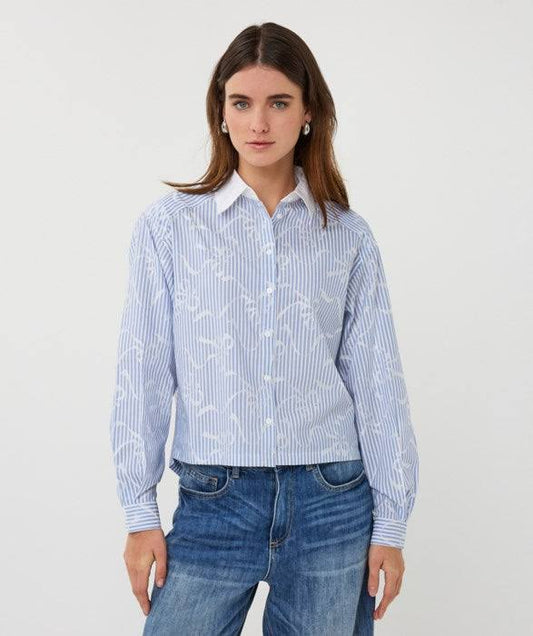 Esqualo Striped Bows Blouse