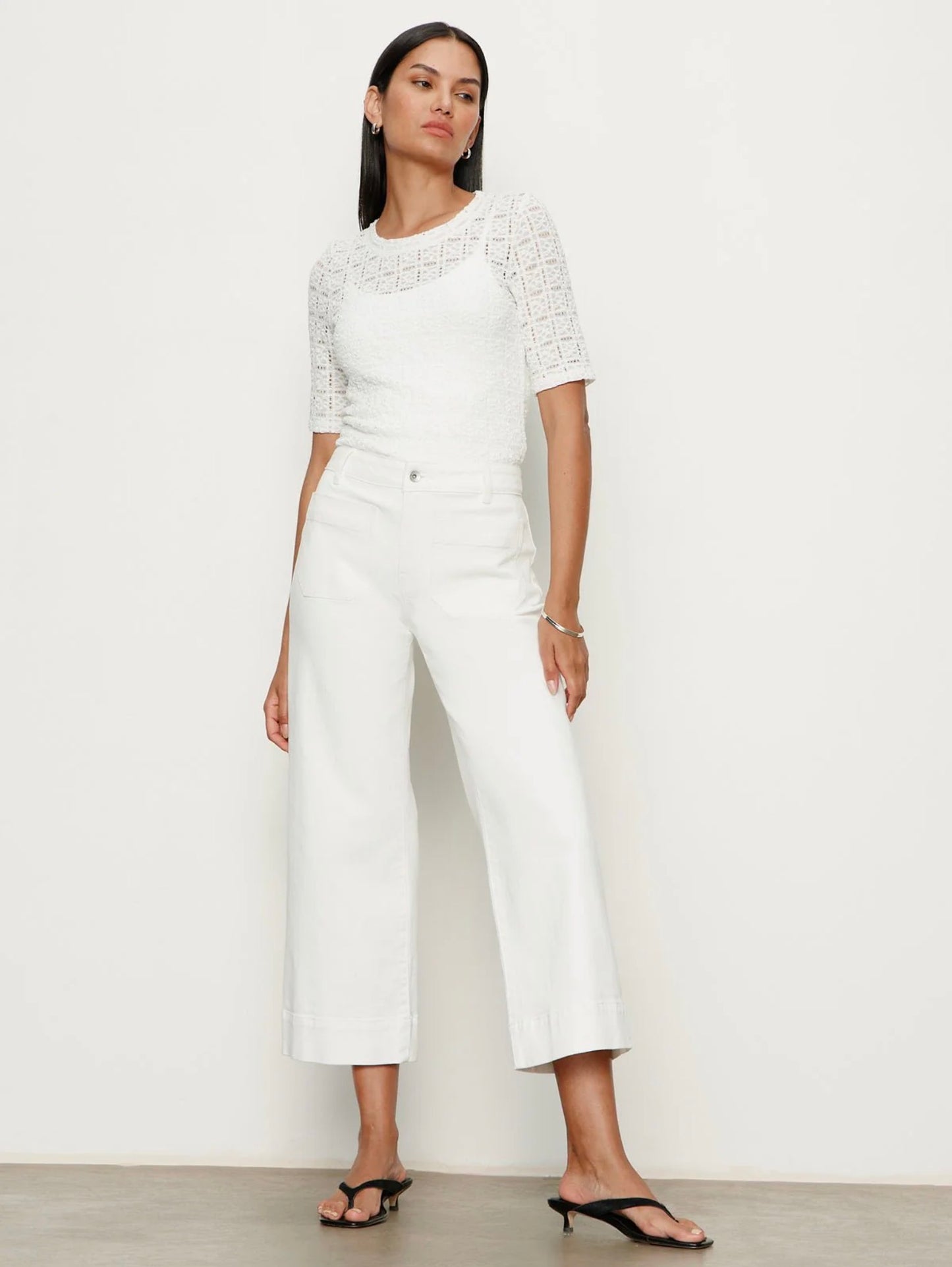 Sanctuary The Marine Jean Bleached White