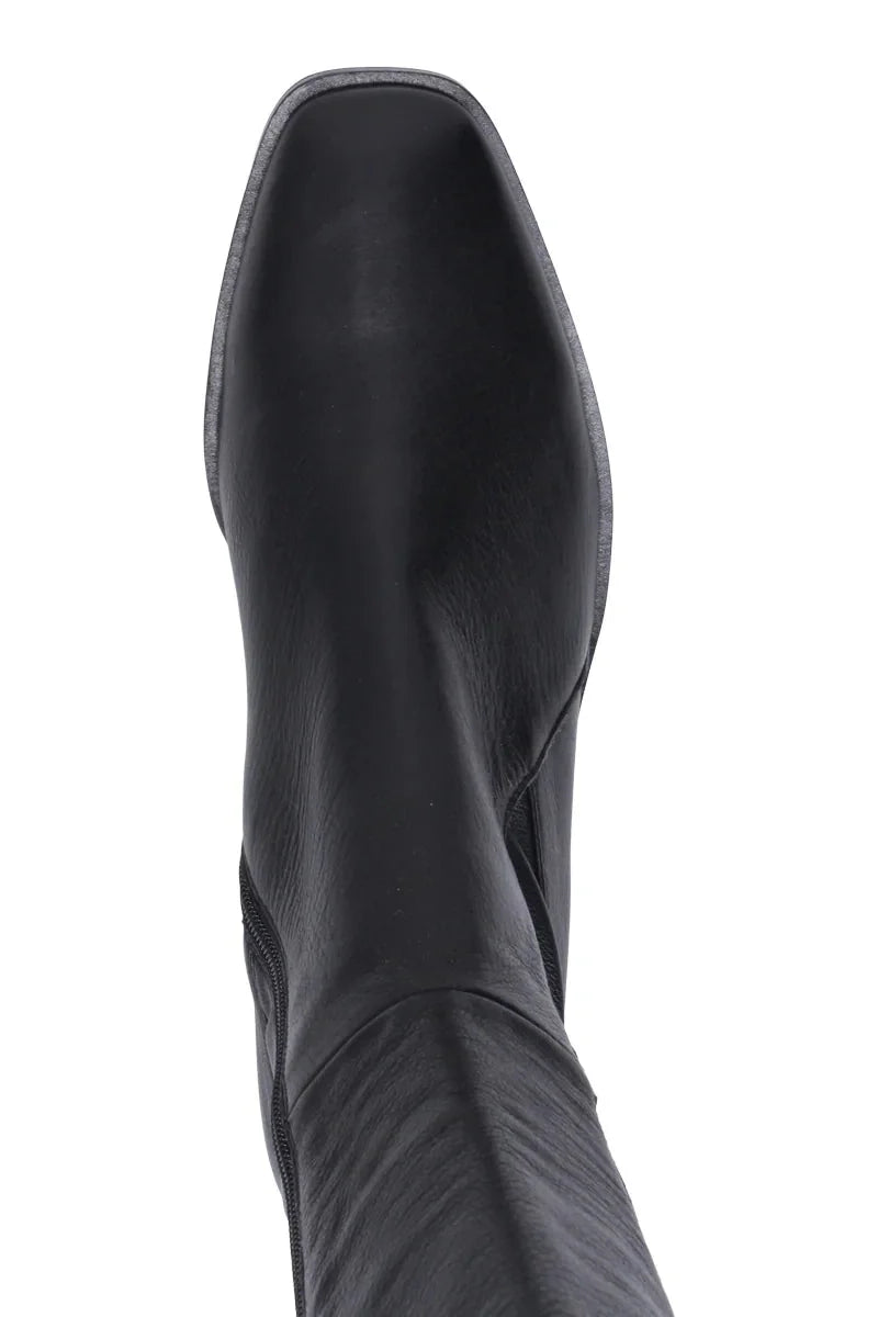 Django & Juliette Foxx Knee High Leather Boots Black