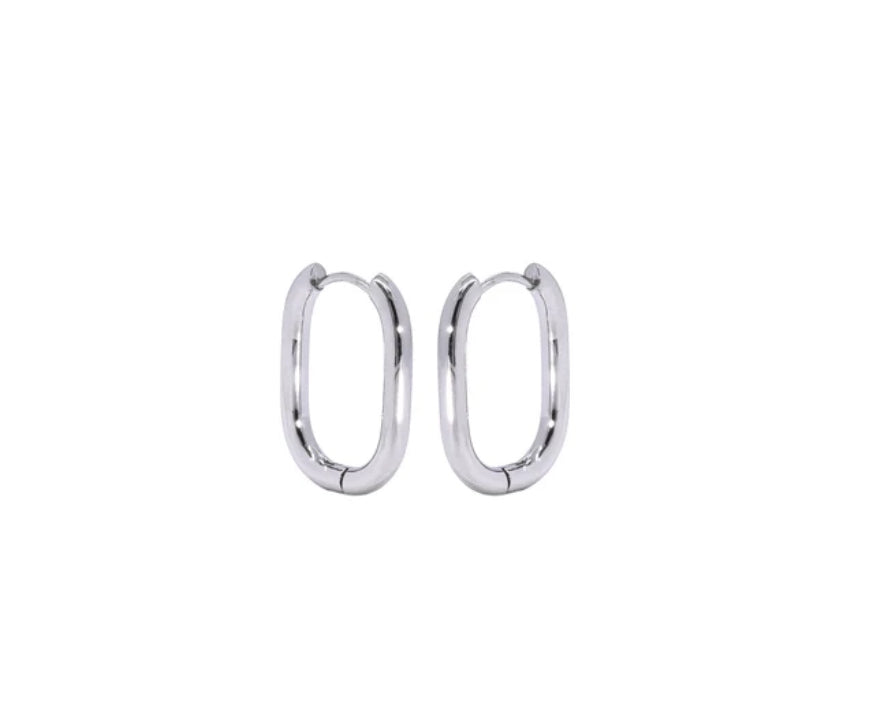 Eliasz and Ella Genuine Hoops Silver