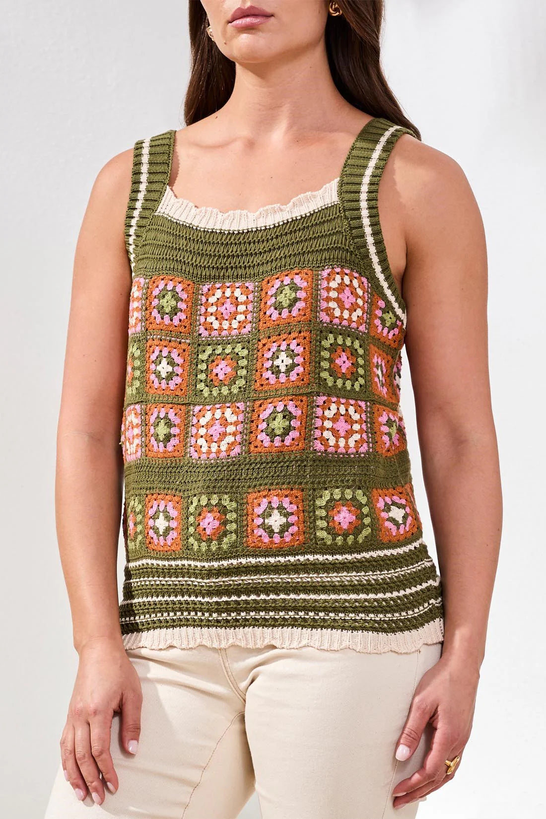 Tribal Crochet Sweater Cami