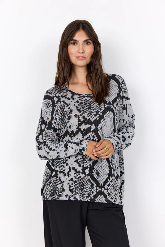Soya Concept Biara Top Patterned Grey