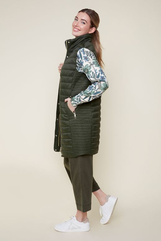 Renuar Light Puffer Vest Chive