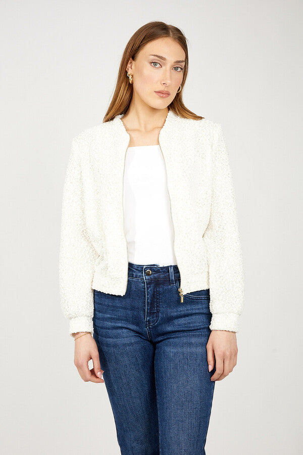 Frank Lyman Zipper Closure Casual Top Style 254206