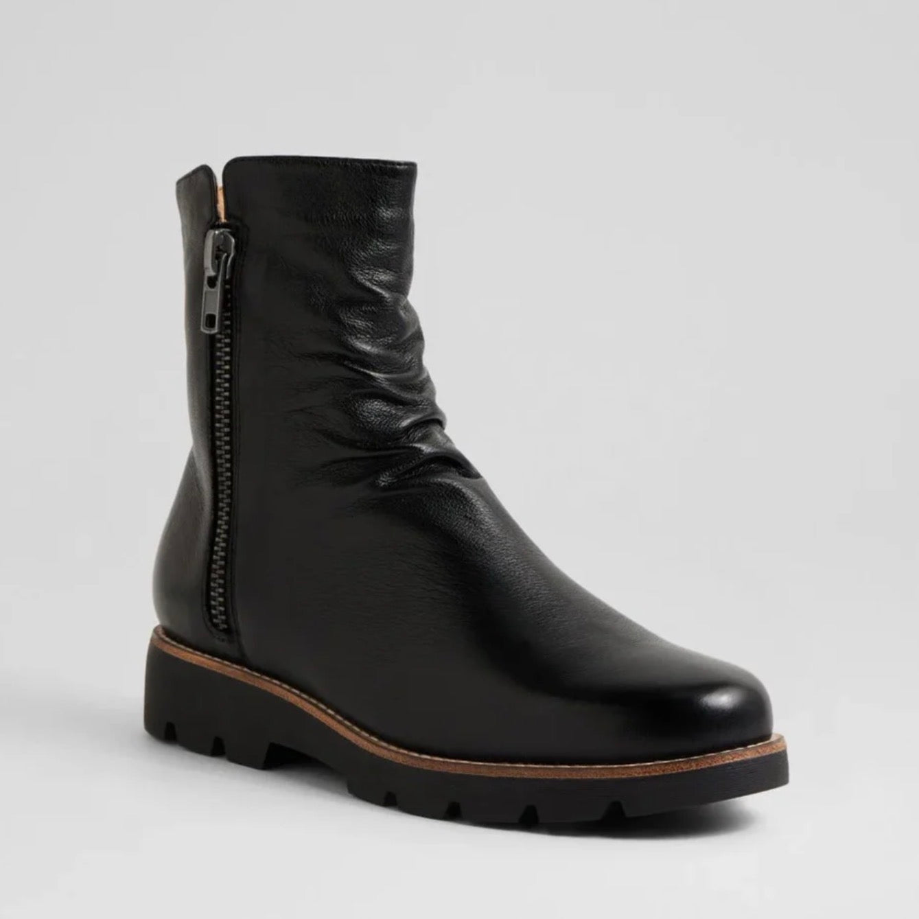Django & Juliette Dixeya Ankle Leather Boot Black