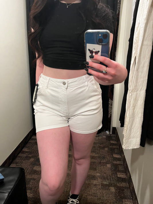 Mavi Kylie Utility Shorts White