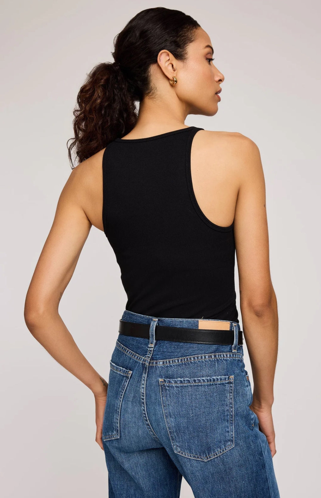 Gentle Fawn Ronan Ribbed Tank Black