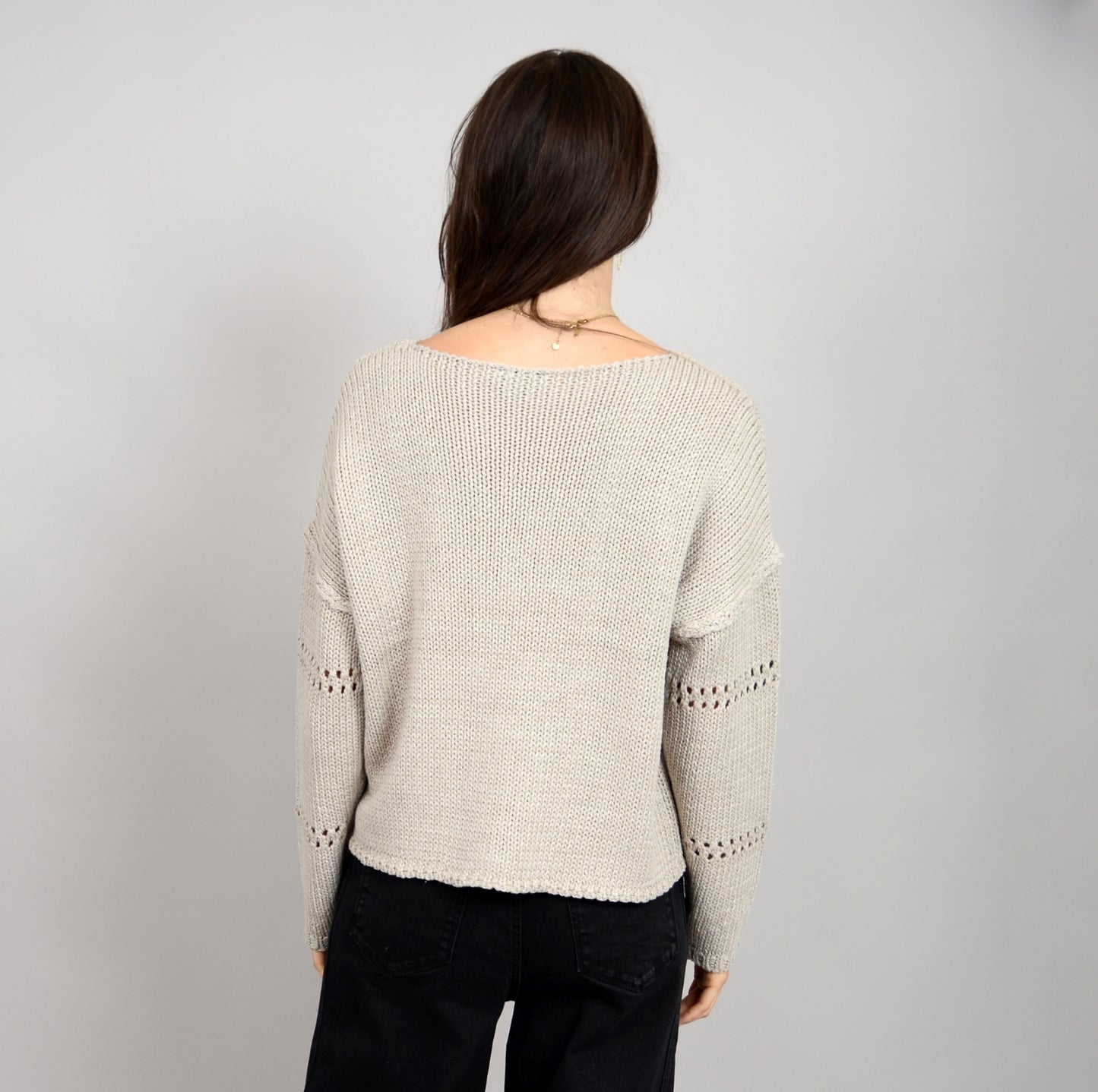 RD Style Arlo Boat Neck Sweater Sand
