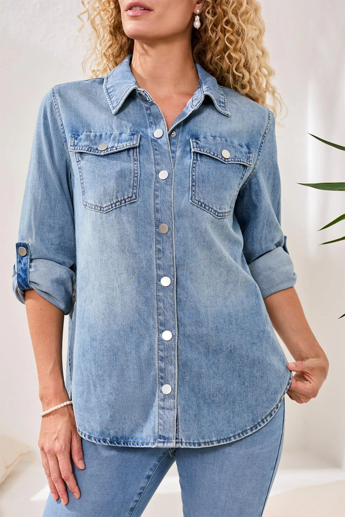 Tribal Classic Soft Denim Shirt