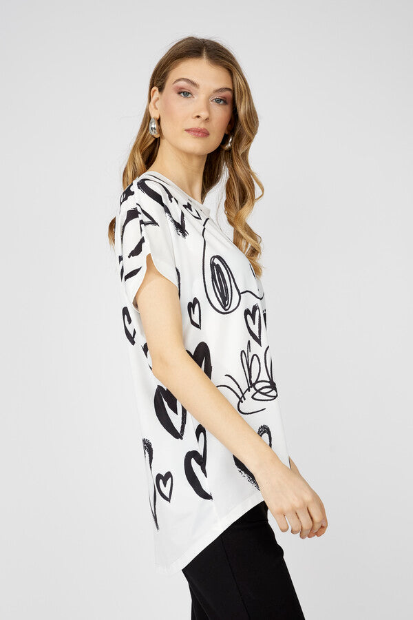 Frank Lyman Graphic Print Pullover Style 251591
