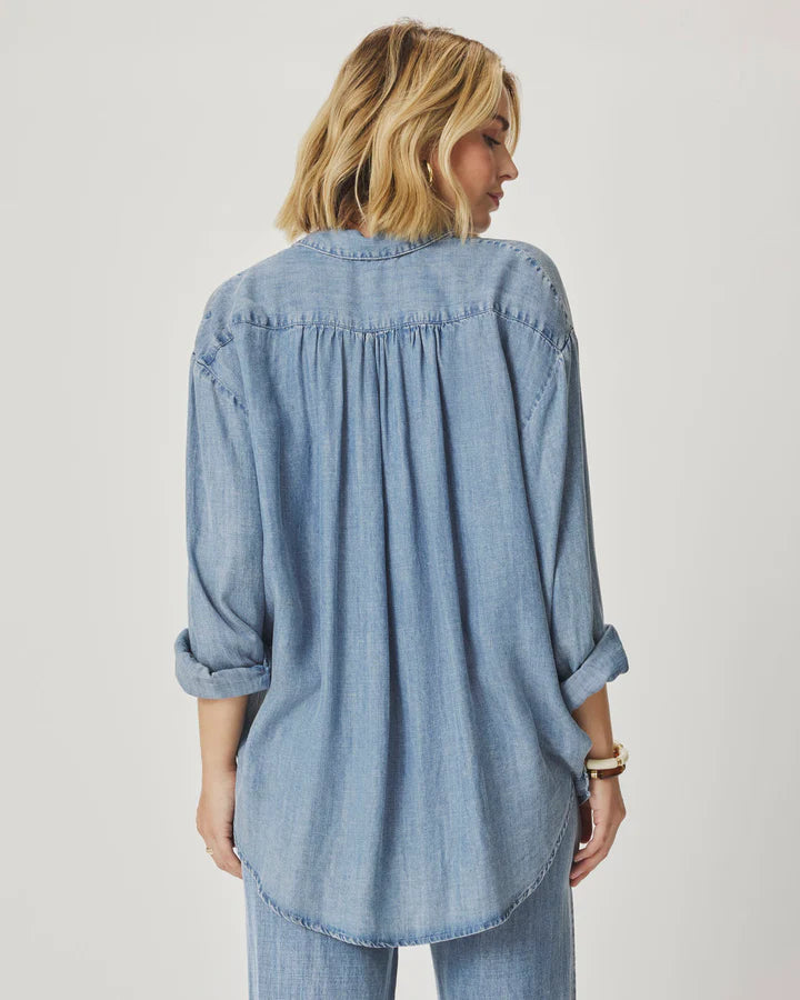 Splendid Indigo Button Down Shirt