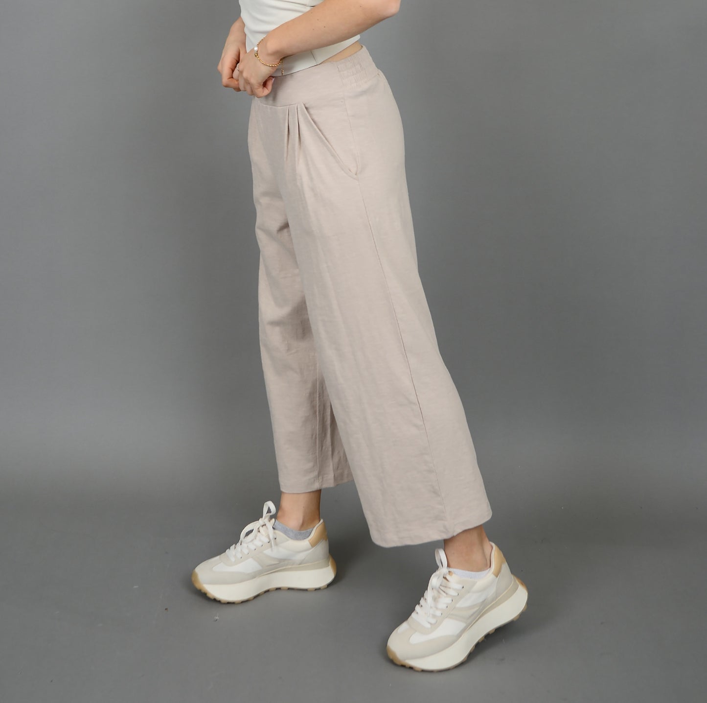 RD Style Victoriana Wide Leg Cropped Pants Moonlight