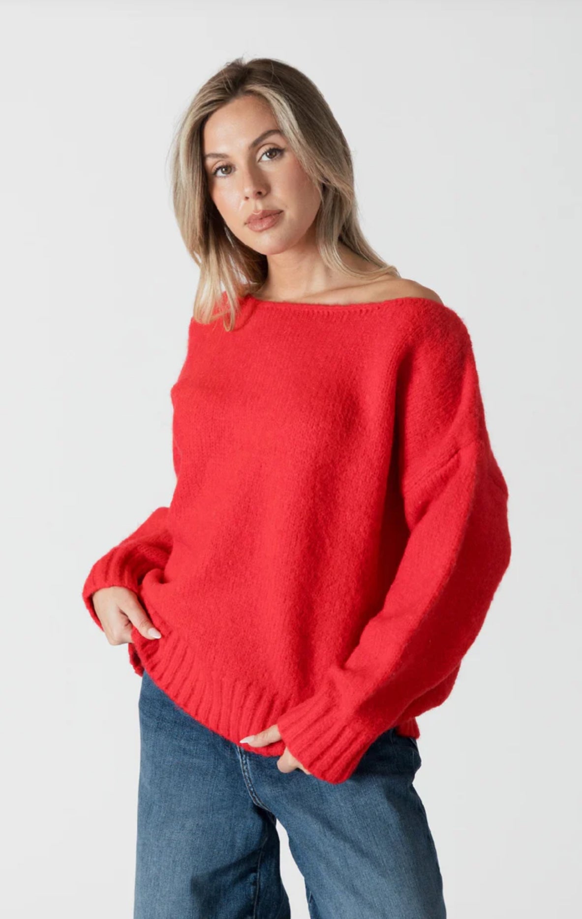 Lyla & Luxe Cinna Sweater Red