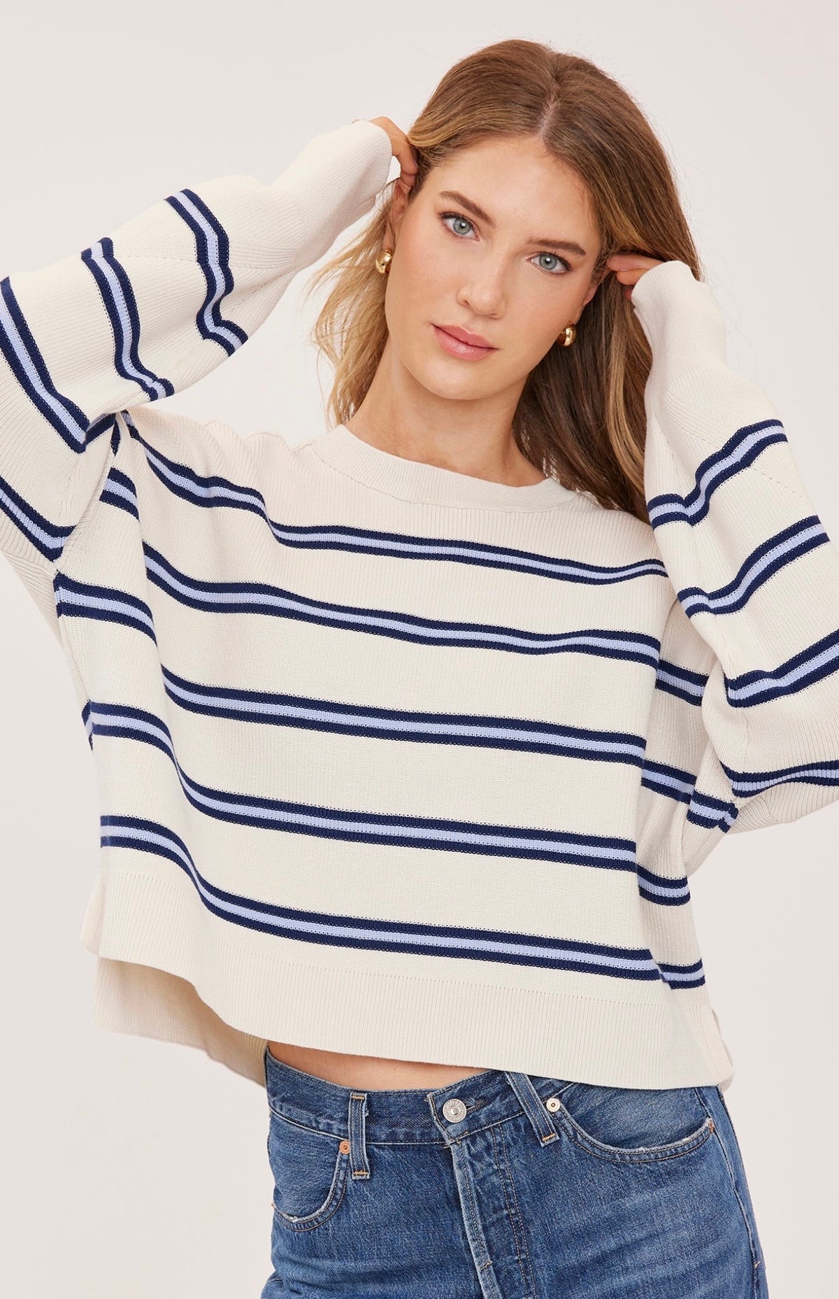 Gentle Fawn Echo Stripe Sweater Cream