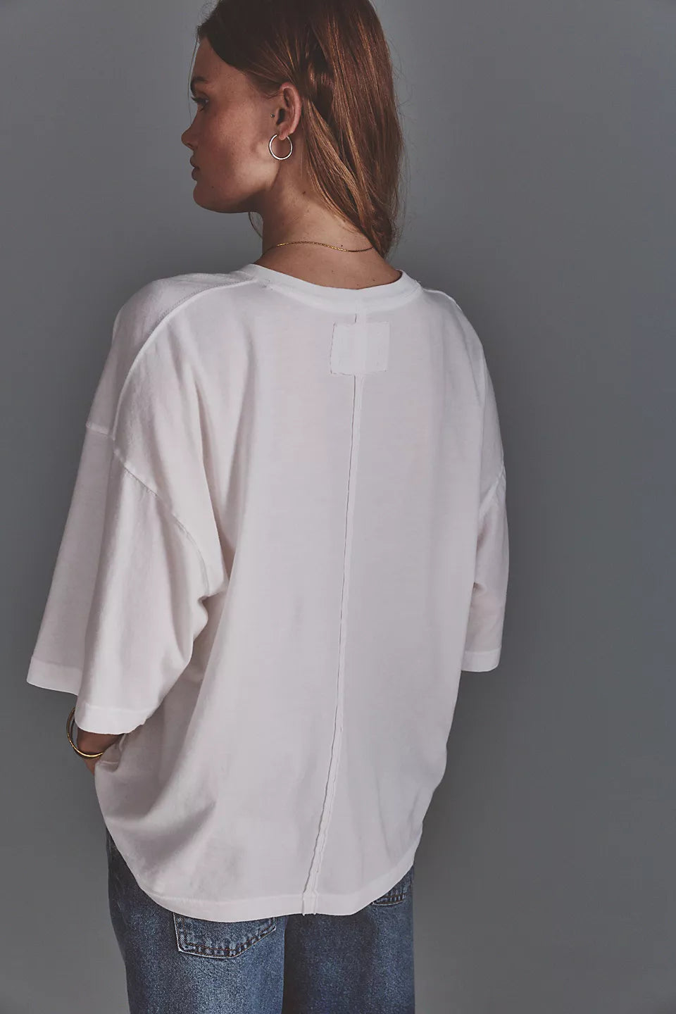 Free People Perfect Oversized Tee Ivory