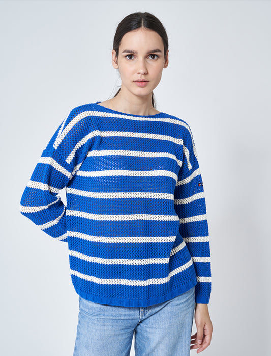 Batela Striped Sweater Blue