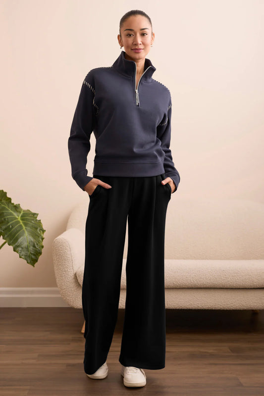 Tribal Lux Wide Leg Pants Black