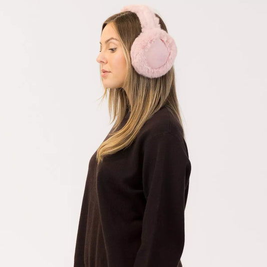 Lyla & Luxe Faux Fur Earmuffs Pink