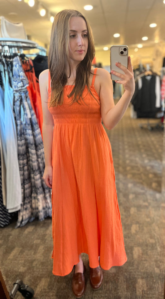 Dex Tie Strap Dress Orange 2522554