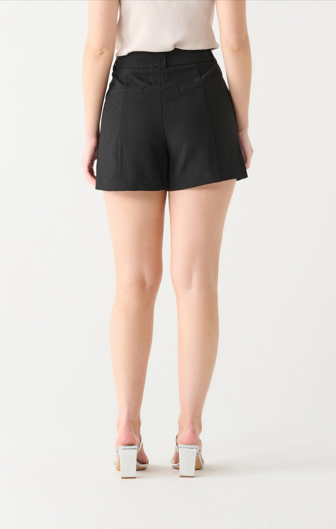 Black Tape High Waisted Structured Short