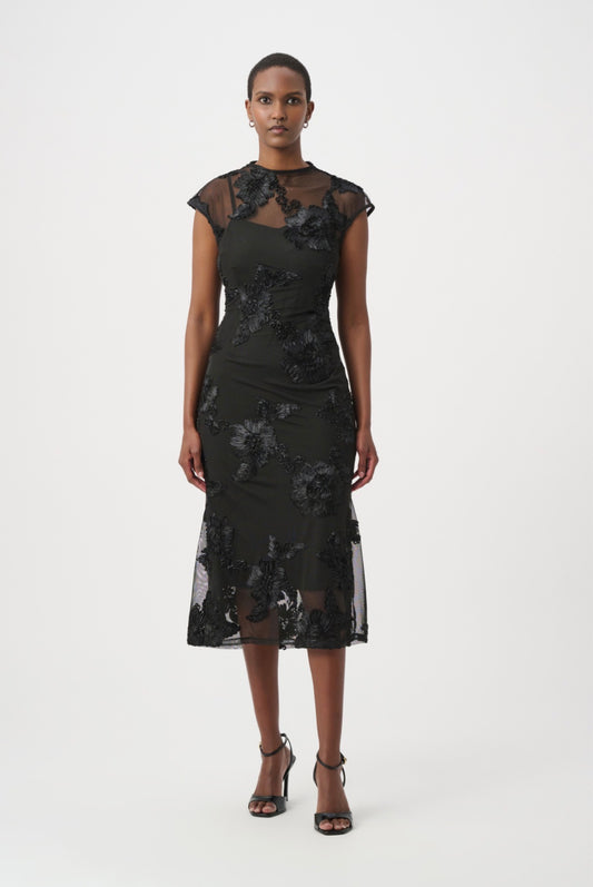 Joseph Ribkoff Embellished Trumpet Dress 264143