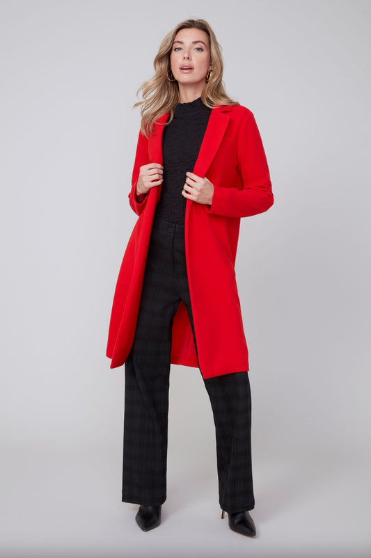 Renuar Ling Collared Coat Scarlet