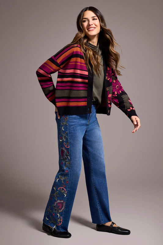 Tribal Combo Print Cardigan