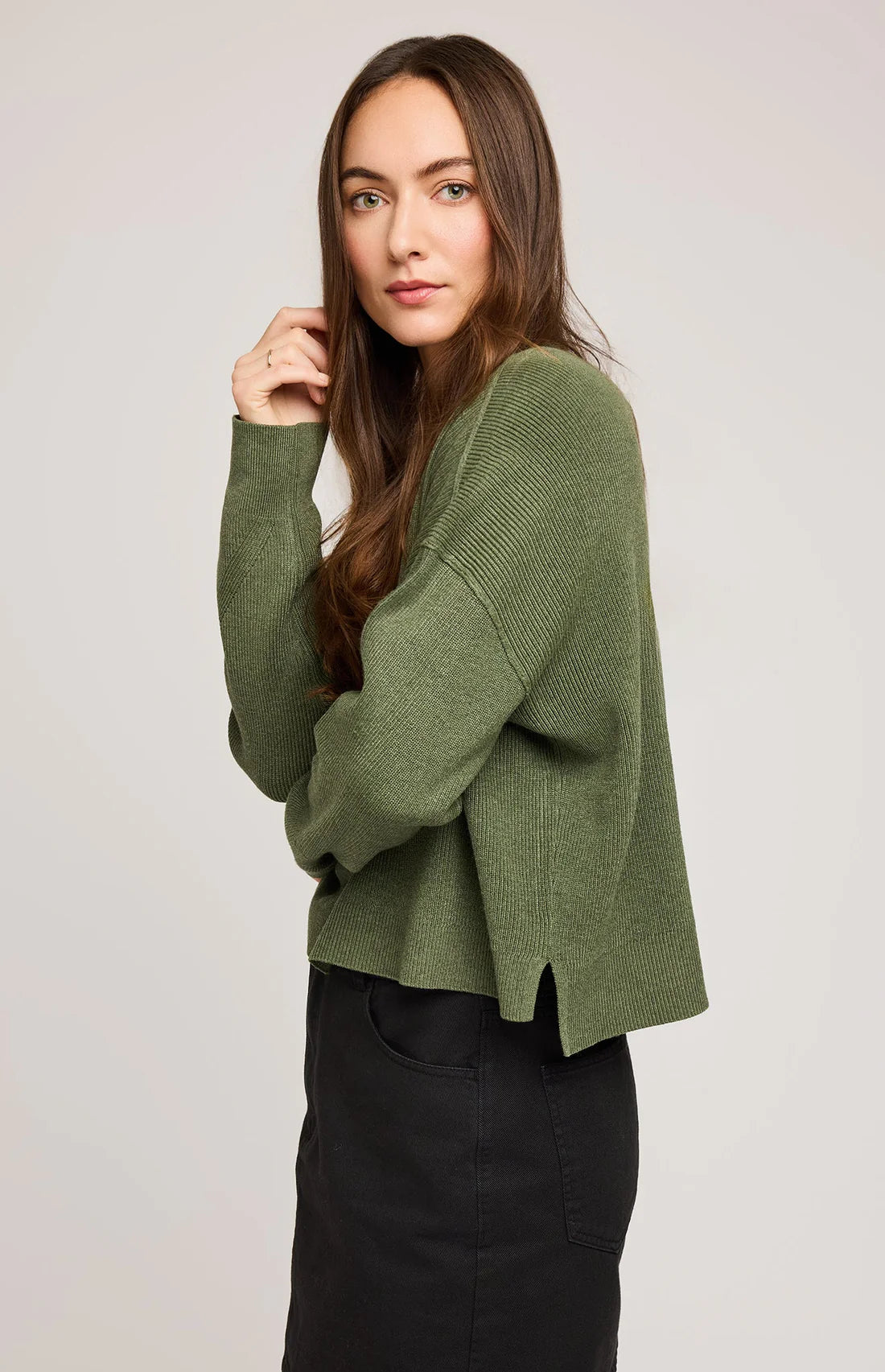 Gentle Fawn Echo Pullover Sweater Heather Ivy