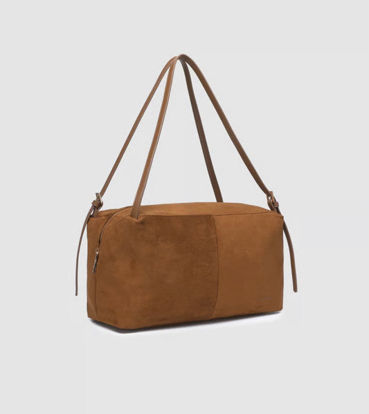 Louenhide Marissa Suede Shoulder Bag Cognac