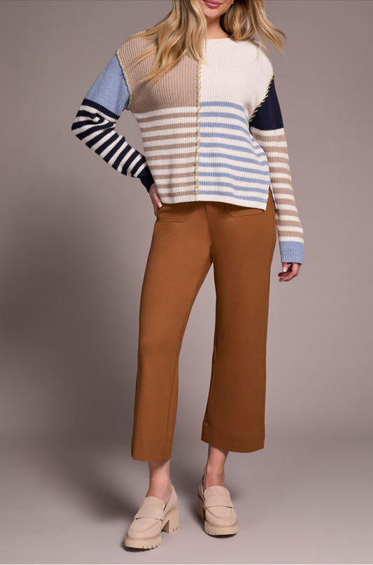 Tribal Colour Block Stripe Sweater