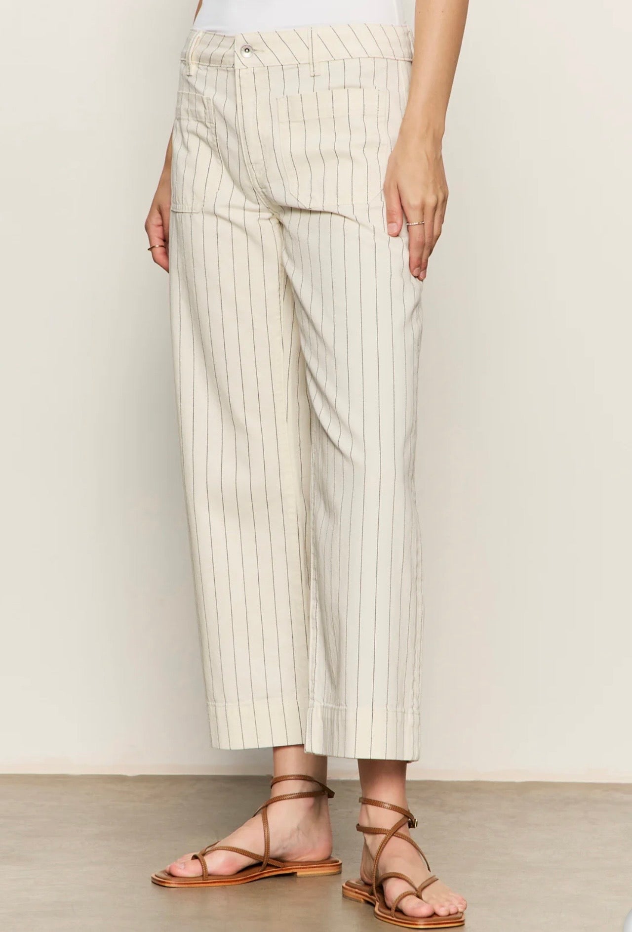 Sanctuary The Marine Jean Bleached White Pinstripe