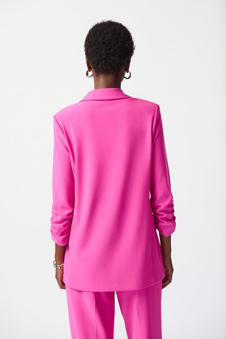 Joseph Ribkoff Silky Knit Blazer with Shirred Sleeves Ultra Pink 241031